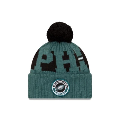 Black Philadelphia Eagles Hat - New Era NFL Alternate Cold Weather Sport Knit Beanie USA0832761